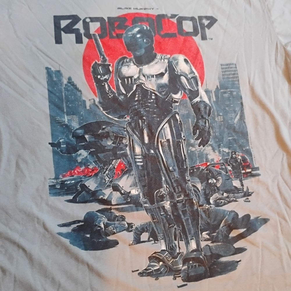 Loot Crate Robocop Graphic Tee - Light Gray and Red - Picture 4 of 4